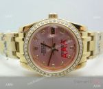 High Quality Rolex Masterpiece All Gold Pink Dial Watch 34mm